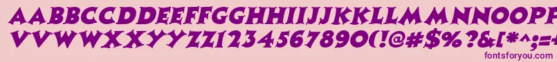 Fonte CoasterItalic – fontes roxas em um fundo rosa