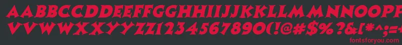 Шрифт CoasterItalic – красные шрифты на чёрном фоне
