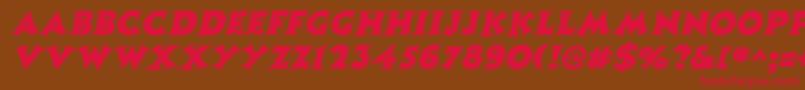 CoasterItalic-fontti – punaiset fontit ruskealla taustalla