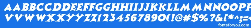 Шрифт CoasterItalic – белые шрифты на синем фоне