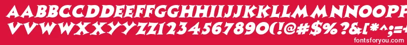 CoasterItalic Font – White Fonts on Red Background