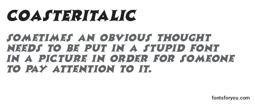 Reseña de la fuente CoasterItalic