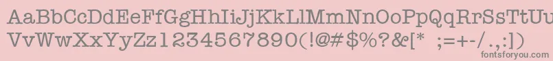 NationalTypewriterLight Font – Gray Fonts on Pink Background