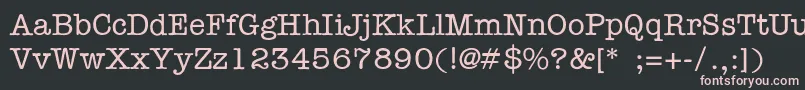 Шрифт NationalTypewriterLight – розовые шрифты на чёрном фоне