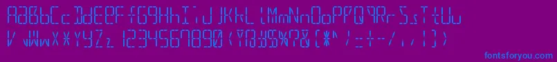 Led16sgmnt2Regular Font – Blue Fonts on Purple Background