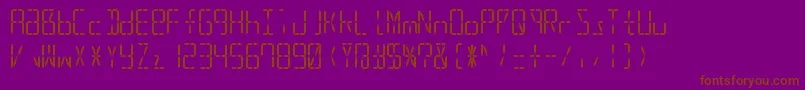 Led16sgmnt2Regular Font – Brown Fonts on Purple Background