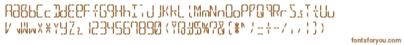 Led16sgmnt2Regular-fontti – ruskeat fontit valkoisella taustalla