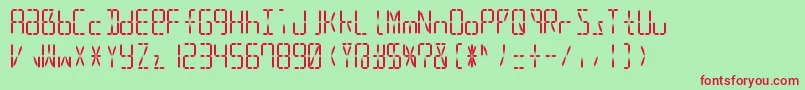 Led16sgmnt2Regular Font – Red Fonts on Green Background