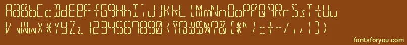 Шрифт Led16sgmnt2Regular – жёлтые шрифты на коричневом фоне