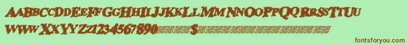 Prisonescape Font – Brown Fonts on Green Background