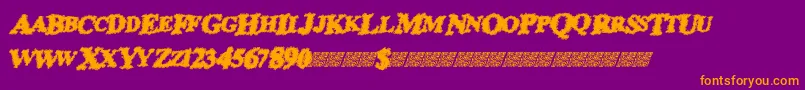 Prisonescape Font – Orange Fonts on Purple Background