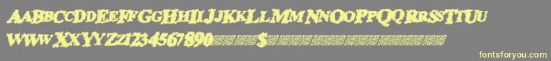 Prisonescape Font – Yellow Fonts on Gray Background