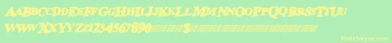 Prisonescape Font – Yellow Fonts on Green Background