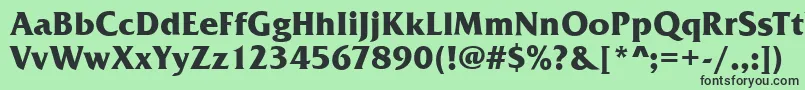 フォントFremontBold – 緑の背景に黒い文字