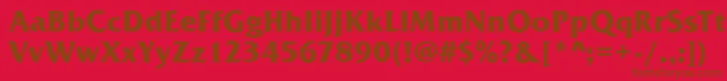 FremontBold Font – Brown Fonts on Red Background