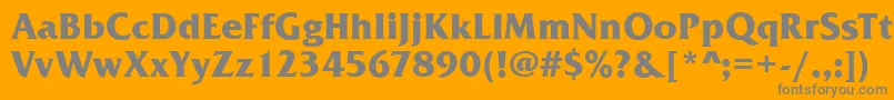 FremontBold Font – Gray Fonts on Orange Background