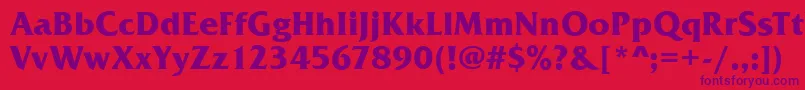 FremontBold Font – Purple Fonts on Red Background