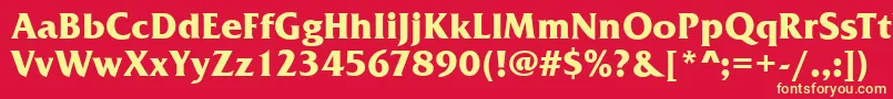 FremontBold Font – Yellow Fonts on Red Background