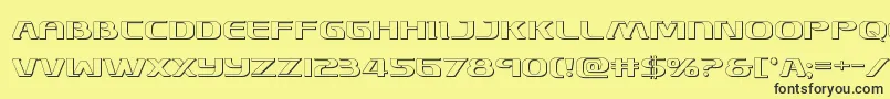 Skymarshal3D Font – Black Fonts on Yellow Background