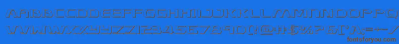 Шрифт Skymarshal3D – коричневые шрифты на синем фоне
