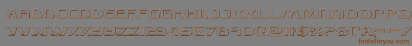 Skymarshal3D-fontti – ruskeat fontit harmaalla taustalla