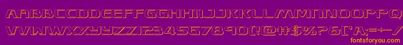 Skymarshal3D Font – Orange Fonts on Purple Background