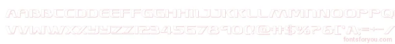 フォントSkymarshal3D – 白い背景にピンクのフォント