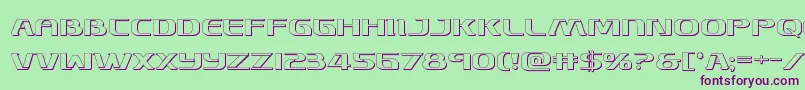 Skymarshal3D Font – Purple Fonts on Green Background