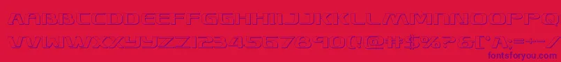 Шрифт Skymarshal3D – фиолетовые шрифты на красном фоне