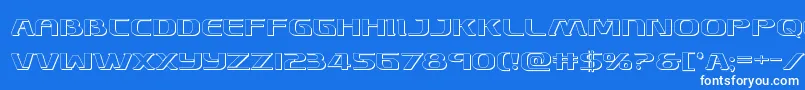 Шрифт Skymarshal3D – белые шрифты на синем фоне