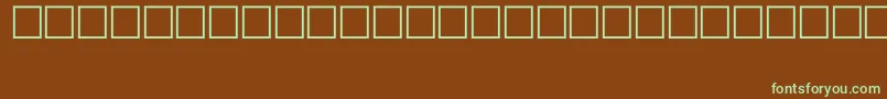 Czcionka SymbolTypeB – zielone czcionki na brązowym tle
