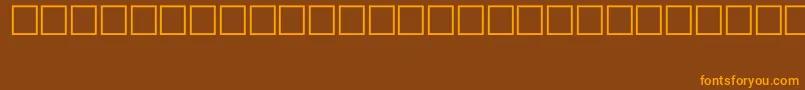 フォントSymbolTypeB – オレンジ色の文字が茶色の背景にあります。
