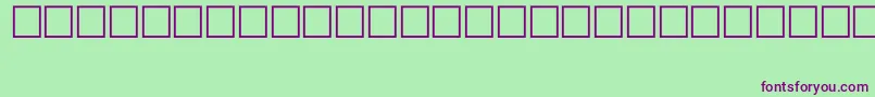 Police SymbolTypeB – polices violettes sur fond vert
