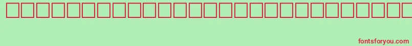 Шрифт SymbolTypeB – красные шрифты на зелёном фоне