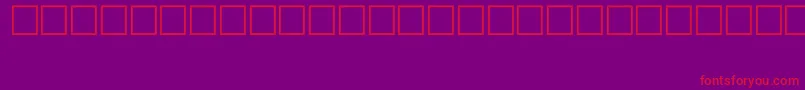 SymbolTypeB-fontti – punaiset fontit violetilla taustalla