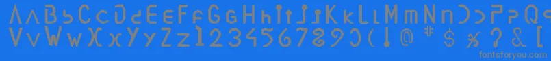 Vegesignes Font – Gray Fonts on Blue Background