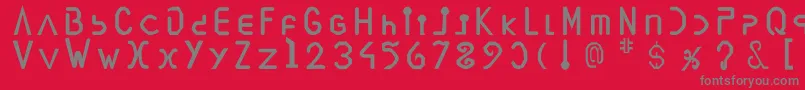 Vegesignes Font – Gray Fonts on Red Background