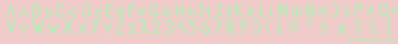 Czcionka Vegesignes – zielone czcionki na różowym tle