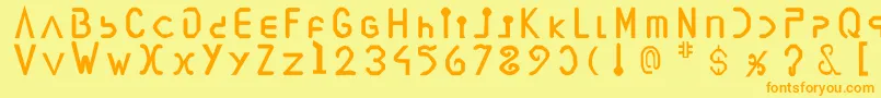 Шрифт Vegesignes – оранжевые шрифты на жёлтом фоне