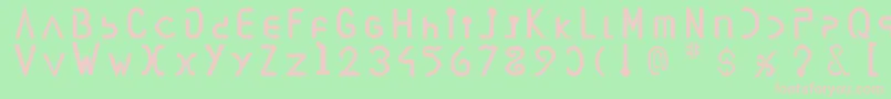 Vegesignes Font – Pink Fonts on Green Background