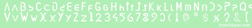 Vegesignes-fontti – valkoiset fontit vihreällä taustalla