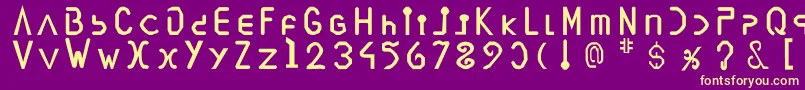 Vegesignes Font – Yellow Fonts on Purple Background