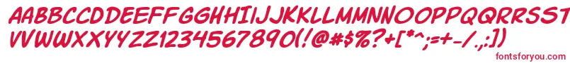 KomikaSlickItalic Font – Red Fonts