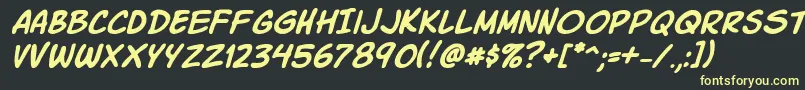 More about KomikaSlickItalic Font KomikaSlickItalic Font – Yellow Fonts on Black Background