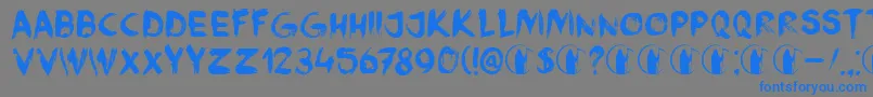 DkFaceYourFearsIi Font – Blue Fonts on Gray Background