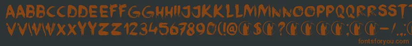 DkFaceYourFearsIi Font – Brown Fonts on Black Background