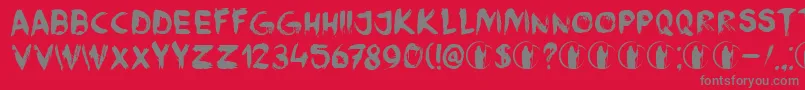 DkFaceYourFearsIi Font – Gray Fonts on Red Background