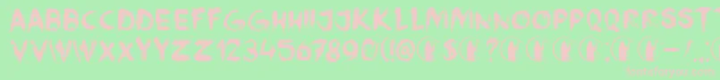 DkFaceYourFearsIi Font – Pink Fonts on Green Background