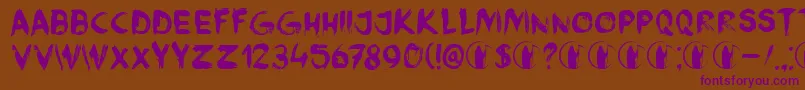 DkFaceYourFearsIi Font – Purple Fonts on Brown Background