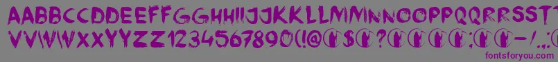 DkFaceYourFearsIi Font – Purple Fonts on Gray Background